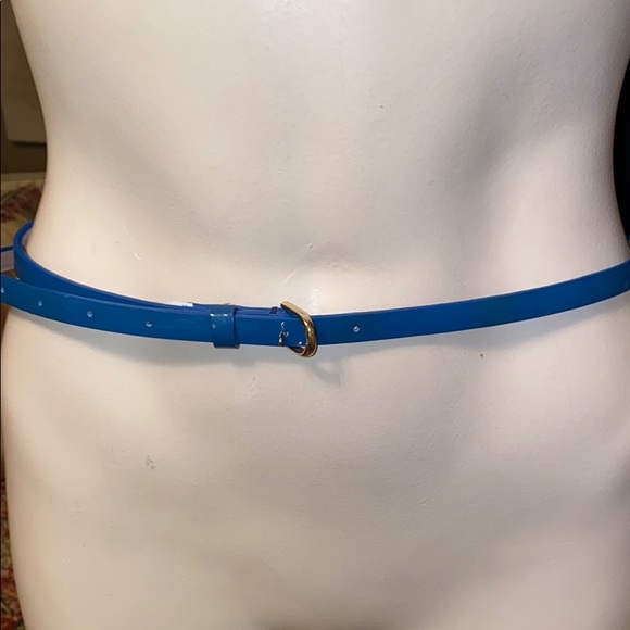 Ann Taylor Blue Patent Belt Small NEW